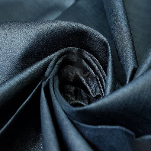 Dark Blue Tussar Silk Fabric