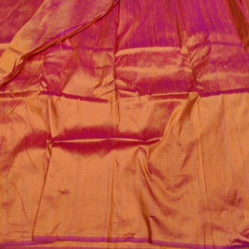 Orange Raw Silk Fabric