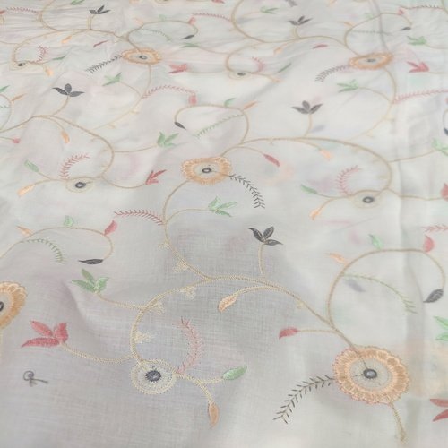 Dyeable Embroidered Cotton Fabric