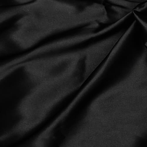 Black Satin Silk Fabric