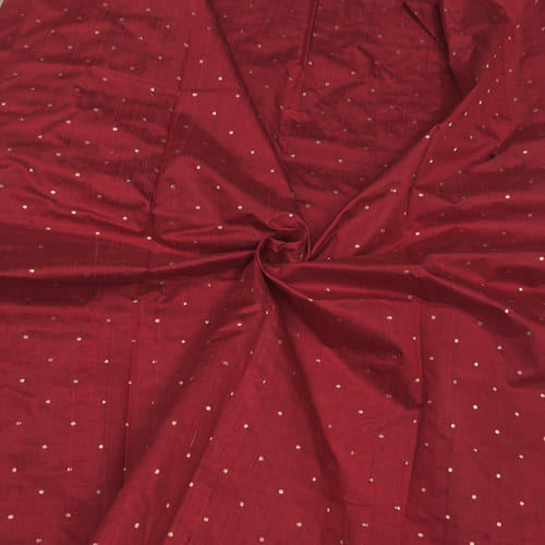 Red Silk Brocade Fabric