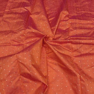 Orange Silk Brocade Fabric