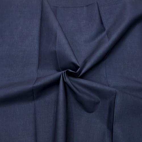 Navy Blue Cotton Linen Fabric - Image 2