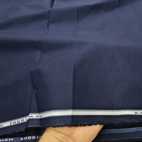 Navy Blue Cotton Linen Fabric