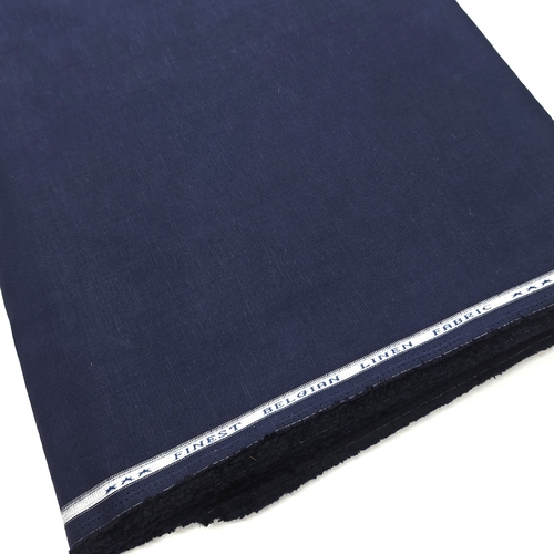 Navy Blue Cotton Linen Fabric