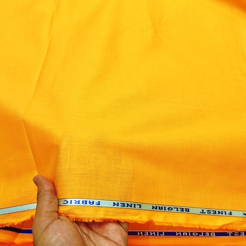 Yellow Cotton Linen Fabric