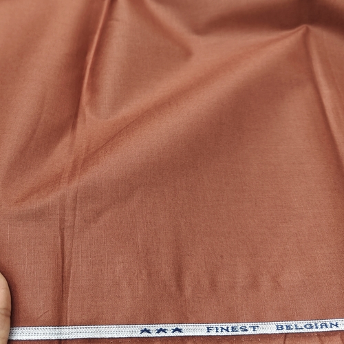 Rust Cotton Linen Fabric
