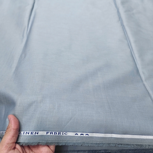 Light Grey Cotton Linen Fabric - Image 2