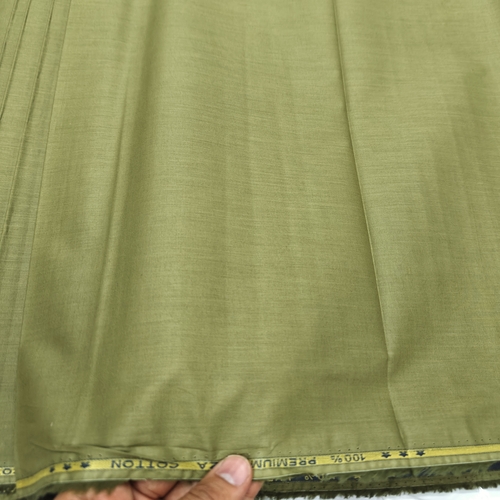 Bright Olive Giza Cotton Fabric - Image 2