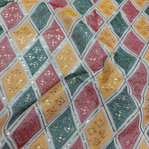 Embroidered Georgette Fabric