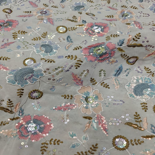 Embroidered Georgette Fabric