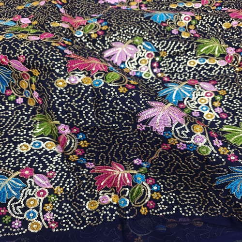 Embroidered Georgette Fabric