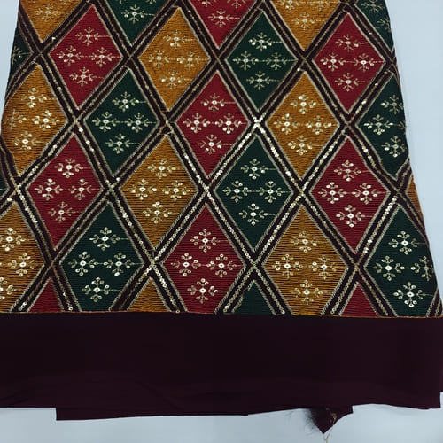 Embroidered Georgette Fabric