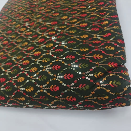 Embroidered Georgette Fabric