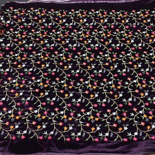 Embroidered Velvet Fabric