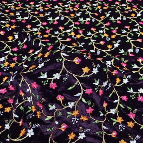 Embroidered Velvet Fabric