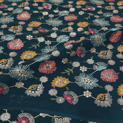 Embroidered Georgette Fabric