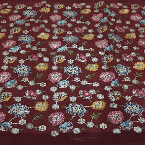 Embroidered Georgette Fabric