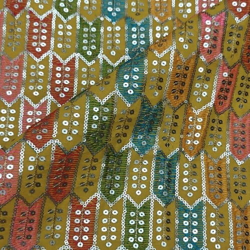 Embroidered Georgette Fabric