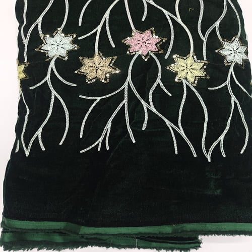Embroidered Velvet Fabric