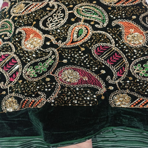 Embroidered Velvet Fabric