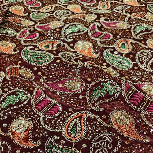 Embroidered Velvet Fabric