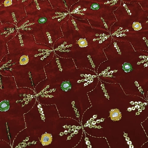 Embroidered Velvet Fabric