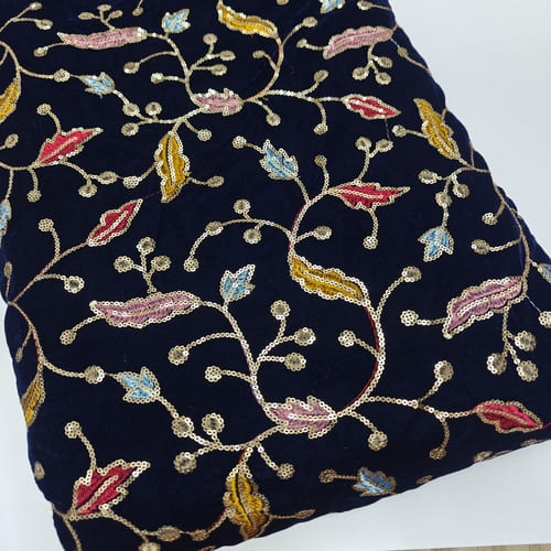 Embroidered Velvet Fabric
