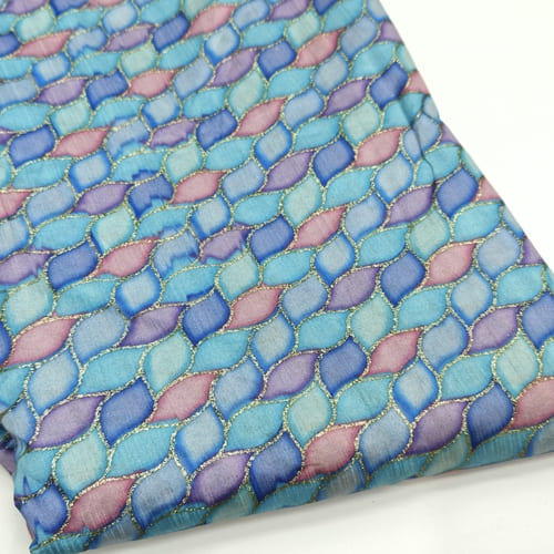 Position Print Embroidered Fabric