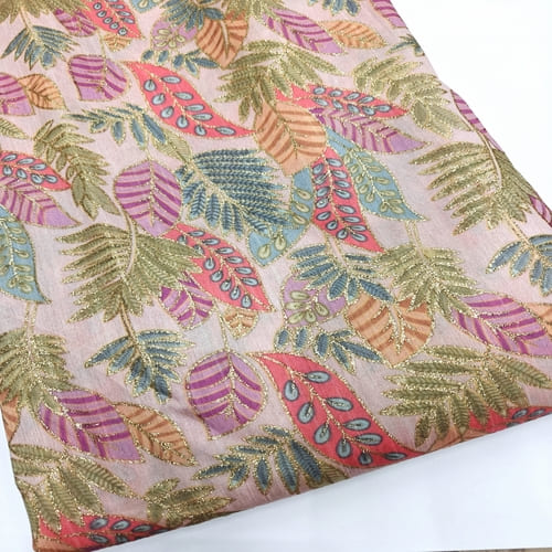 Position Print Embroidered Fabric