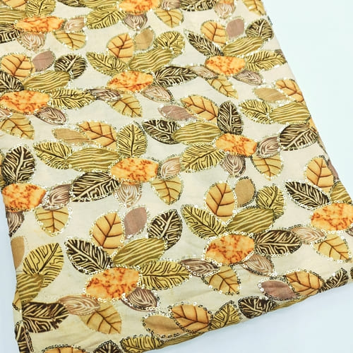 Position Print Embroidered Fabric