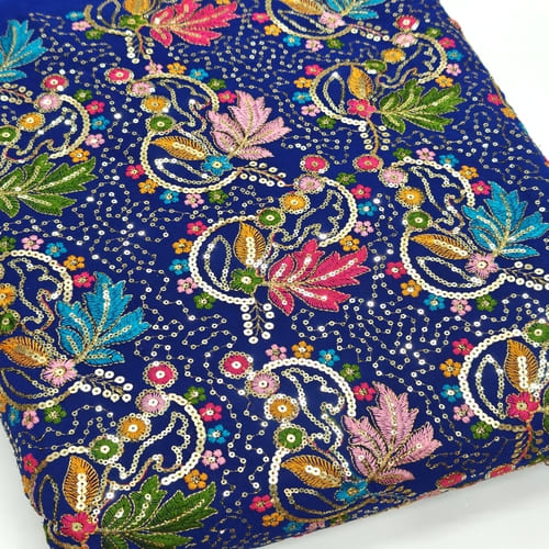 Embroidered Georgette Fabric