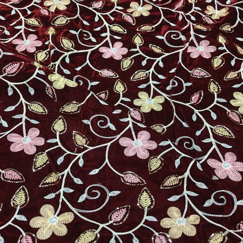 Embroidered Velvet Fabric