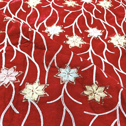 Embroidered Velvet Fabric
