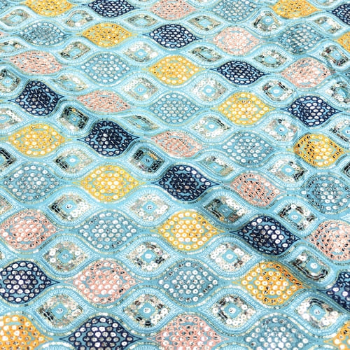 Embroidered Georgette Fabric