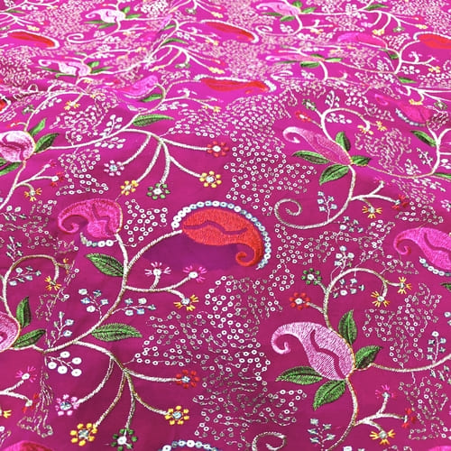 Embroidered Georgette Fabric
