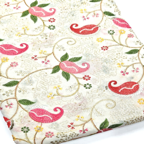 Embroidered Georgette Fabric