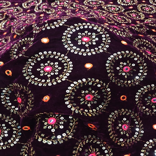 Embroidered Velvet Fabric