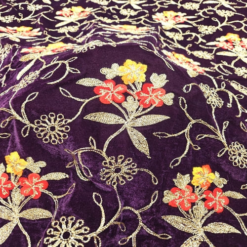 Embroidered Velvet Fabric