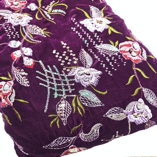 Embroidered Velvet Fabric