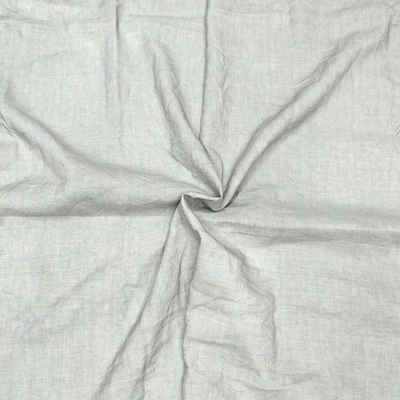 Silver Pure Linen Fabric