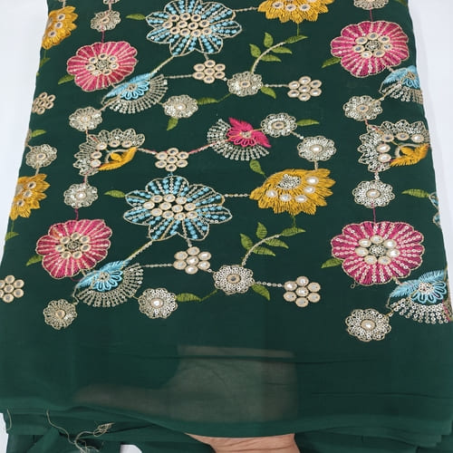 Embroidered Georgette Fabric