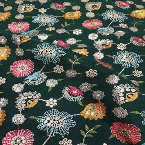 Embroidered Georgette Fabric