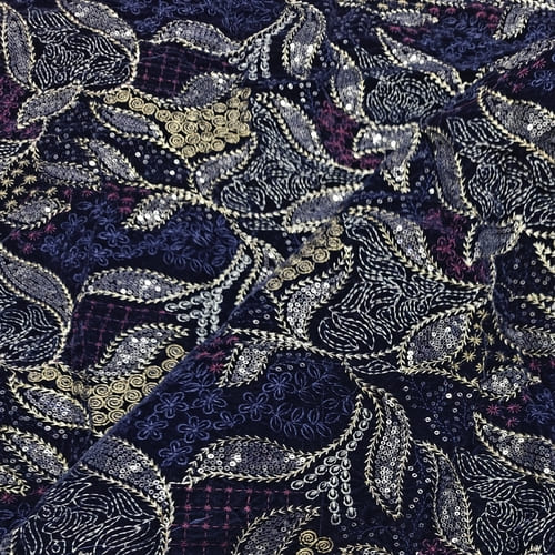 Embroidered Velvet Fabric