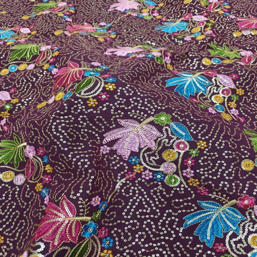 Embroidered Georgette Fabric