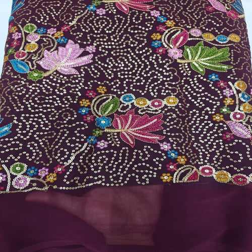 Embroidered Georgette Fabric