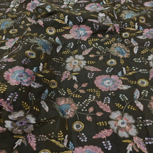 Embroidered Georgette Fabric