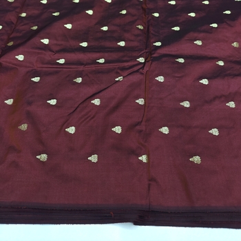 Maroon Pure Silk Bhutta Fabric - Image 2