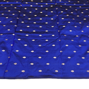 Royal Blue Pure Silk Bhutta Fabric - Image 2
