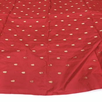 Red Pure Silk Bhutta Fabric - Image 2